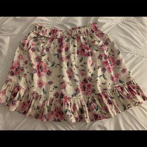 love shack fancy floral skirt